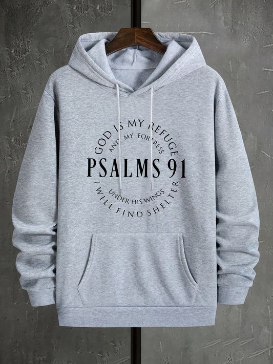 Psalms 91 Relief Motif Apparel Inspirational Hoodie