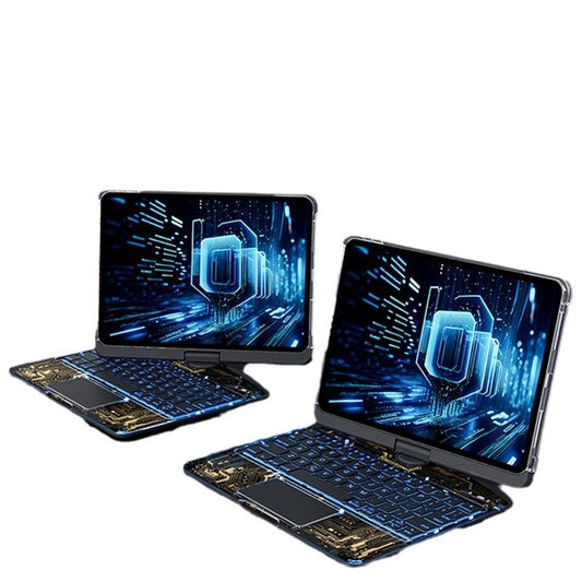 360 Swivel Keyboard Clear Case For I Pad with Pen Slot