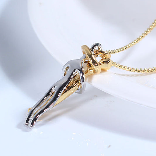 Collier unisexe amour couple câlin