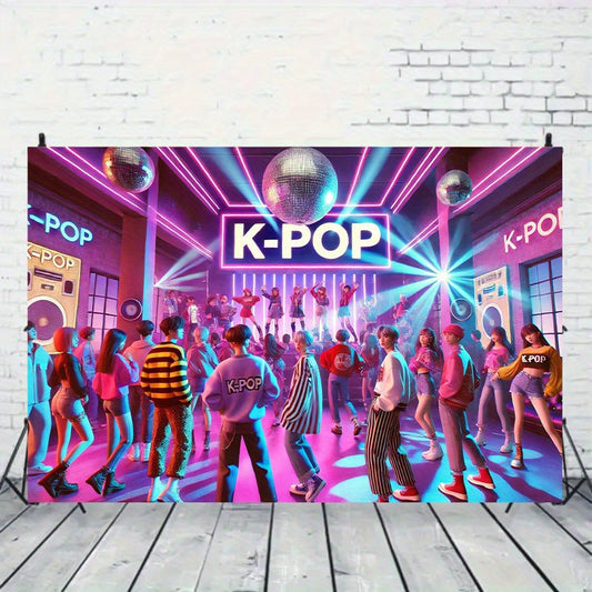 1pc K-Pop Party Backdrop Banner -