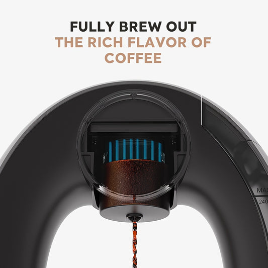 2 in 1 Single Serve Coffee Maker Compatible With K Cup & Ground Coffee