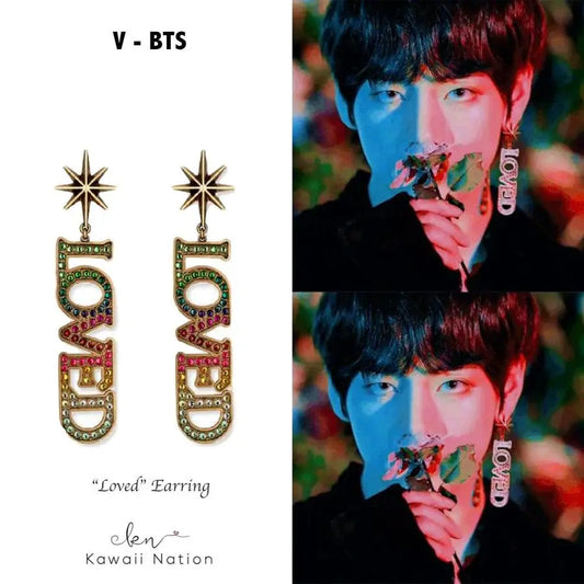 Boucles d'oreilles K-Pop en acier inoxydable avec strass