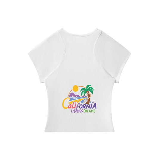 Dames Slim Fit T-shirt met Panelen