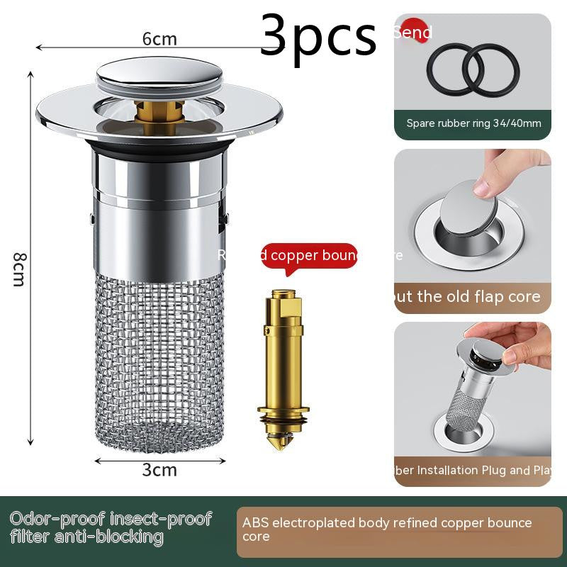 Pop-Up Sink Drains Filter