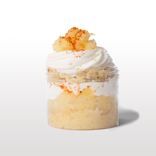 Pot de gâteau au rhum, ananas et noix de coco