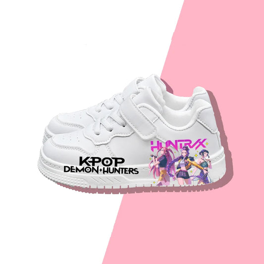 Ademende witte KPOP-sneakers met print voor kinderen