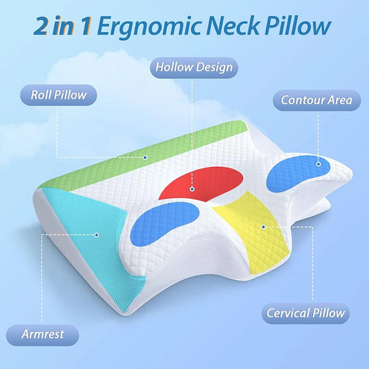 Oreiller ergonomique cervical anti-douleur orthopédique RestRelief