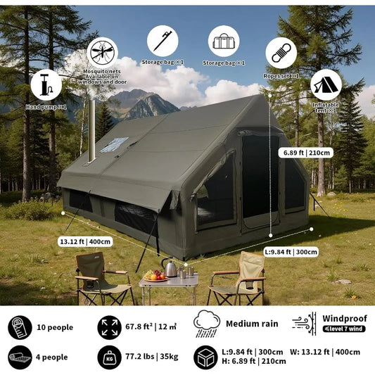 Tente de camping gonflable de luxe