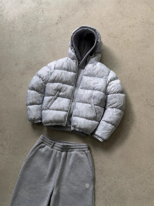 Y2K Women's Hooded Cropped Bubble Winter Jacket
