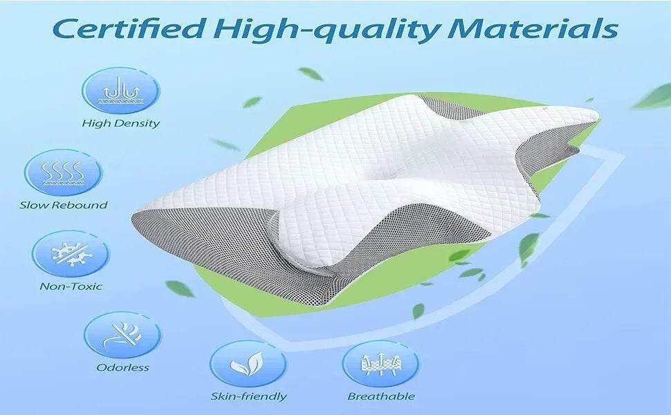 New 2 in 1 Ergonomic Memory Foam Pillow