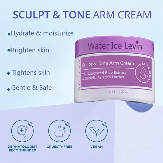 Crème raffermissante pour les bras Sculpt & Tone 100g avec 7% d'extrait de riz et de Centella,