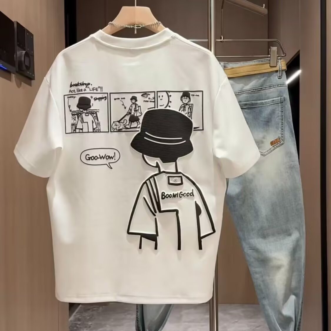 Comic Book Printed T-shirt