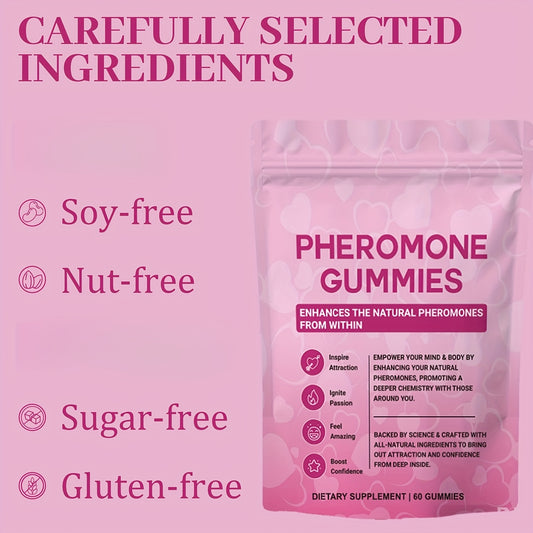 Gummies aux phéromones pour femmes - Attraction et confiance en soi
