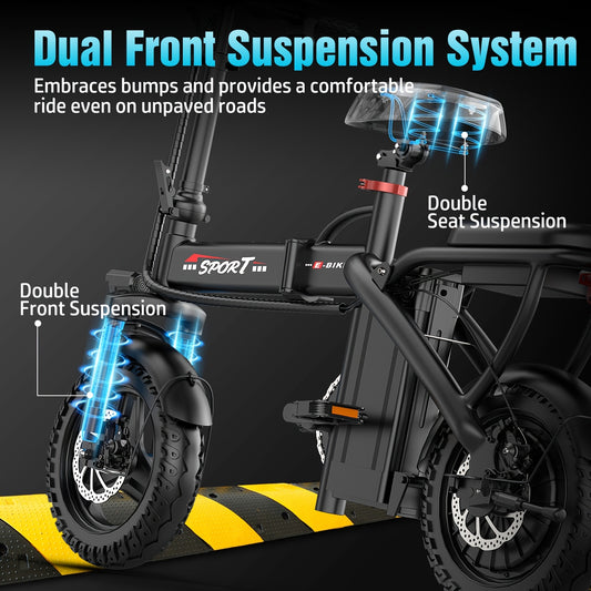 500W Lightweight Folding Electric Bike for Adults