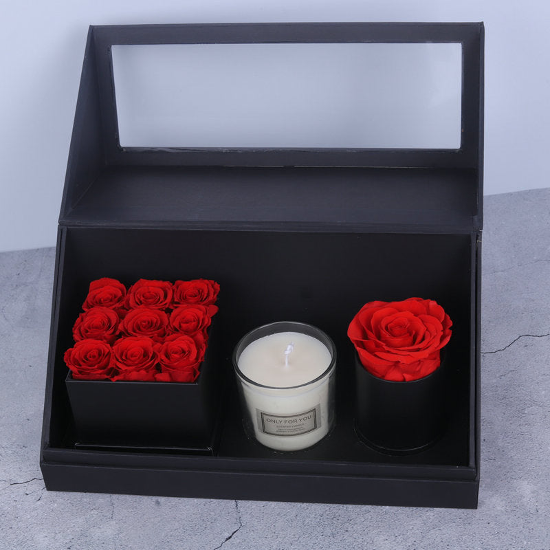 Eternal Rose and Aromatherapy Candle Valentine's Day Set