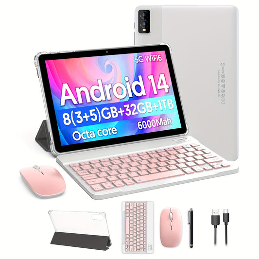 2025 Android 14 10-Inch Tablet with 8GB RAM