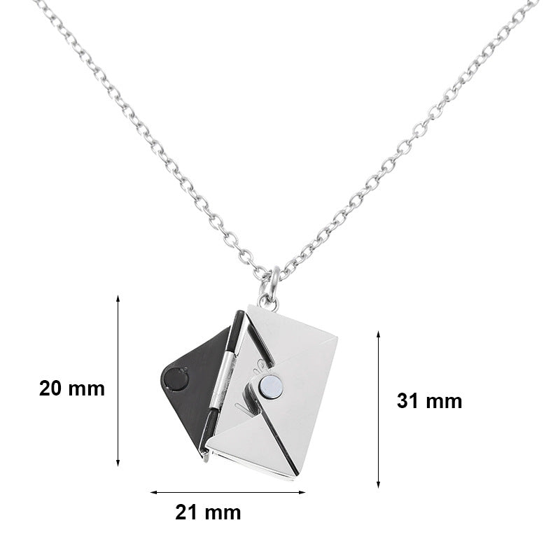 Simple Clavicle Chain Envelope Love Letter Necklace