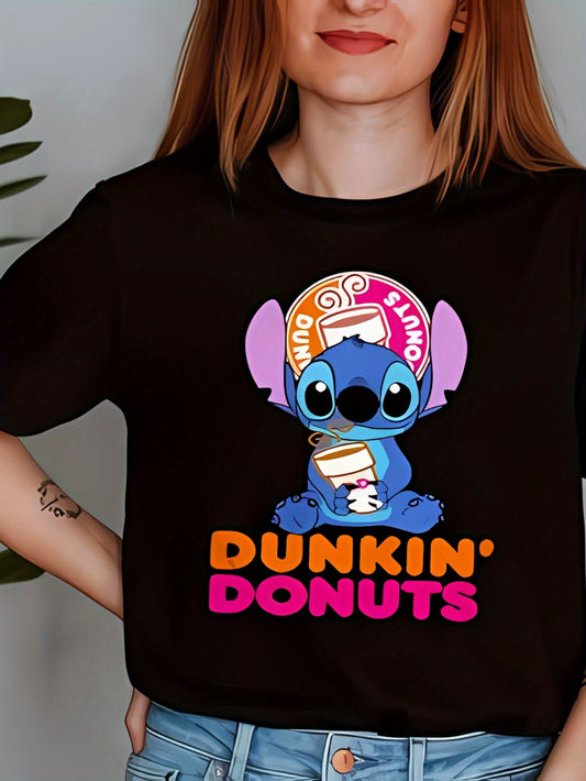 T-shirt Femme DUNKIN' DONUTS brodé et imprimé