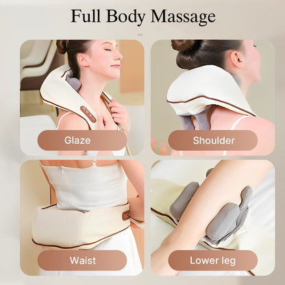 Cordless Neck and Shoulder Massager with Dual-Level Heating