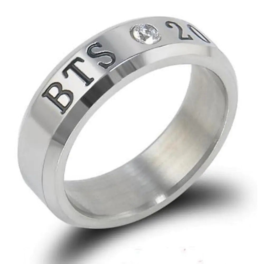 BTS Stainless Steel Dual-Use Ring and Necklace