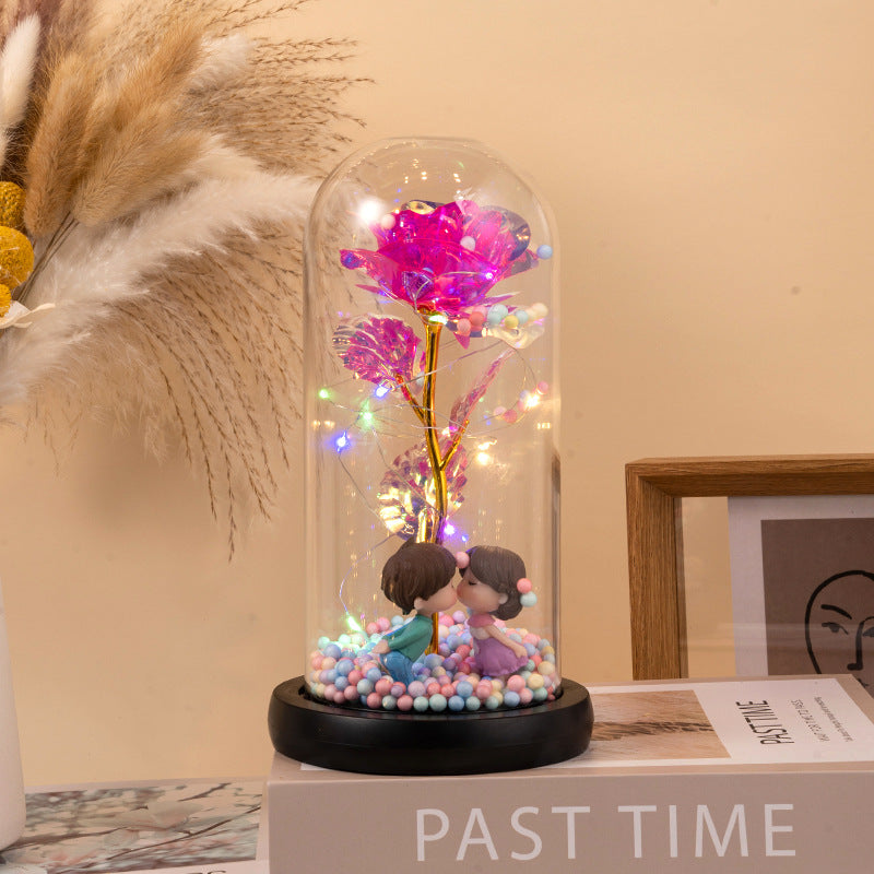 LED Eternal Rose in Glass Valentines Day Gift