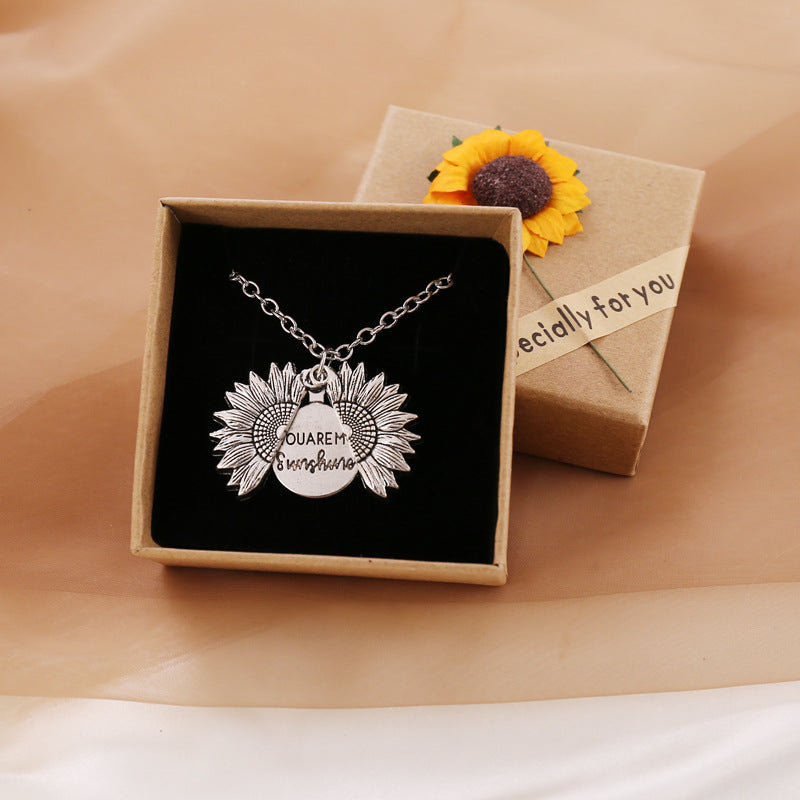 Collier Tournesol "Tu es mon rayon de soleil"