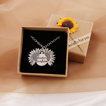 Collier Tournesol "Tu es mon rayon de soleil"