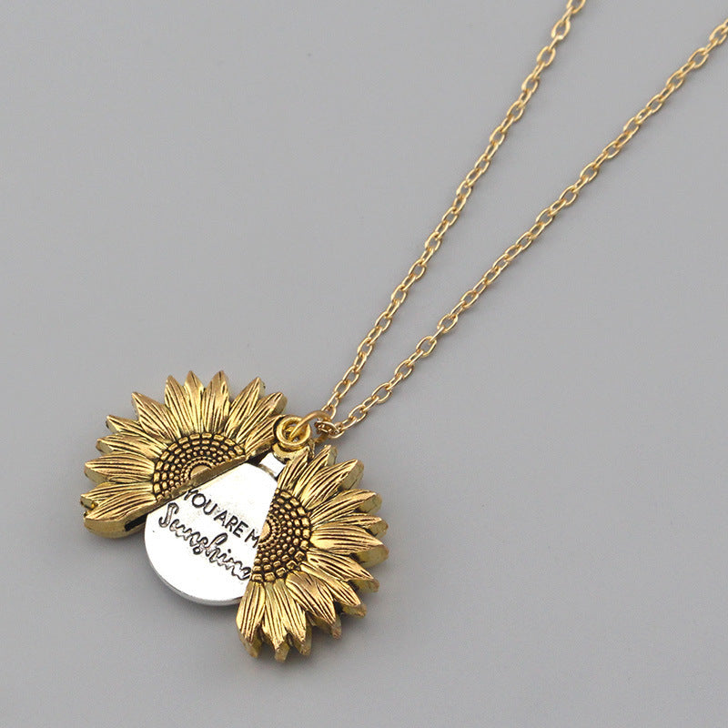 Collier Tournesol "Tu es mon rayon de soleil"