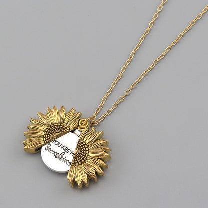 Collier Tournesol "Tu es mon rayon de soleil"