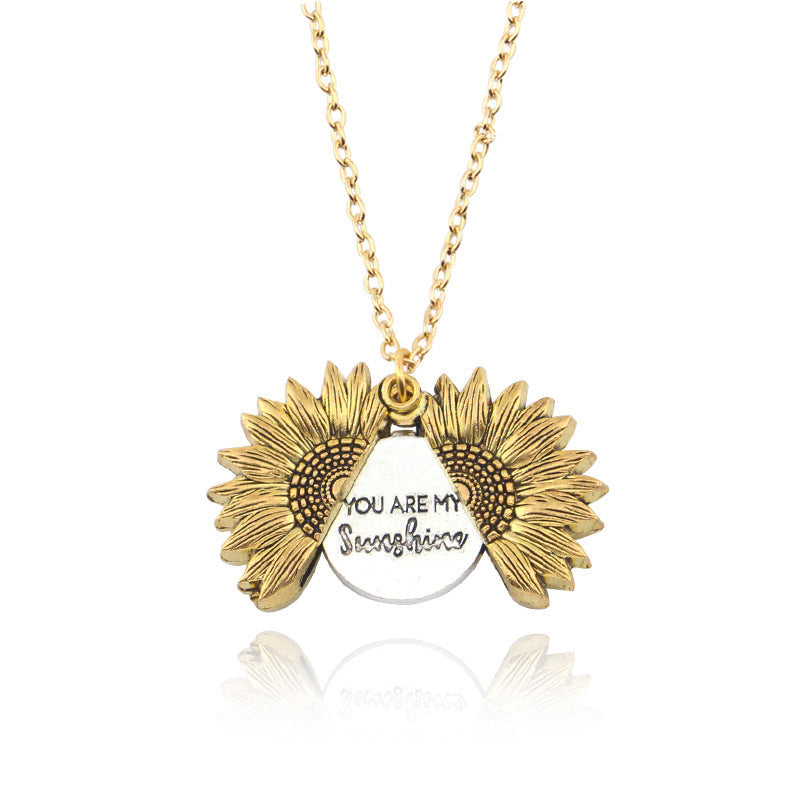 Collier Tournesol "Tu es mon rayon de soleil"