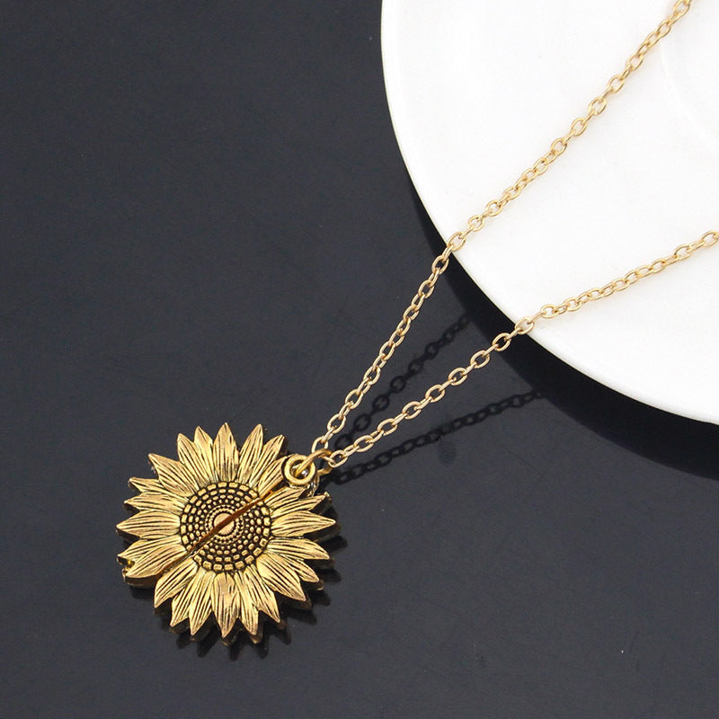Collier Tournesol "Tu es mon rayon de soleil"