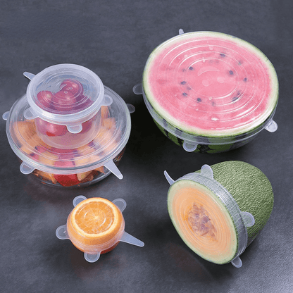 6 couvercles réutilisables et durables pour bols de conservation des aliments,