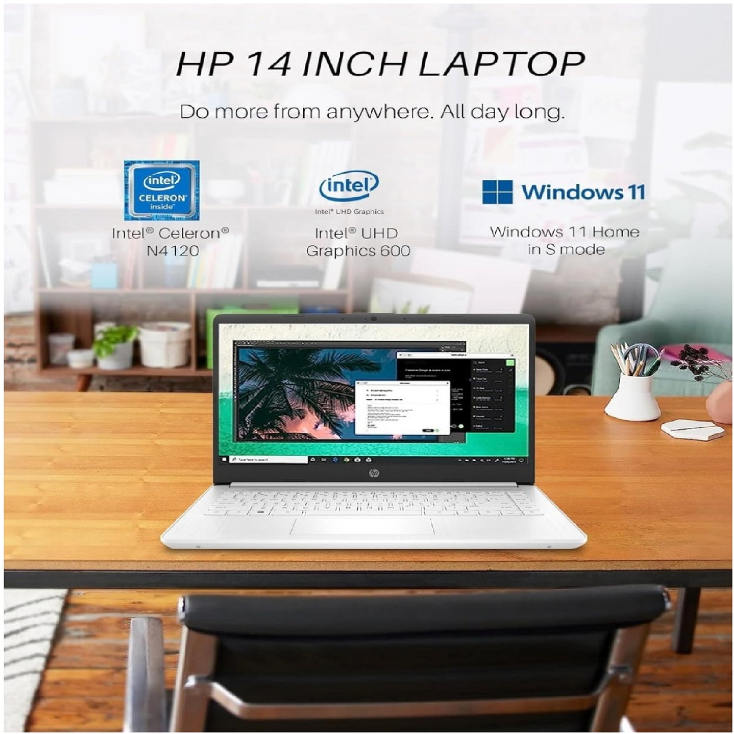 Ordinateur portable ultra léger 14" HP le plus récent pour étudiants et professionnels
