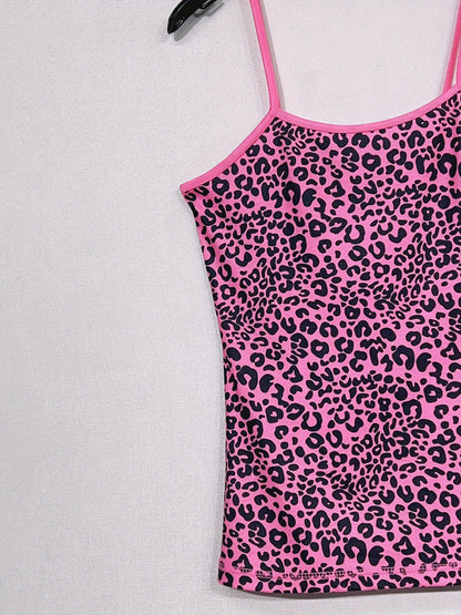 Women's Y2K Leopard Print Sleeveless Top