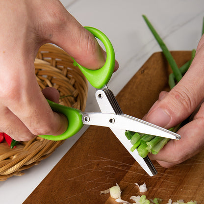 Herb Scissors Set With 5 Blades And Cover