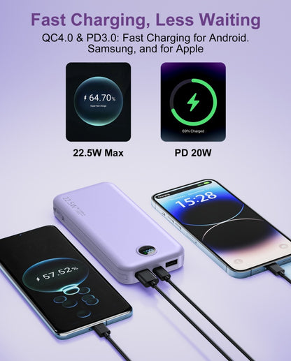 Digital Display Power Bank with AC Socket for Fast Charging