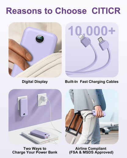Digital Display Power Bank with AC Socket for Fast Charging