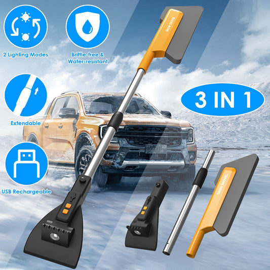 3 In 1 Windshield Ice Scraper with Lights