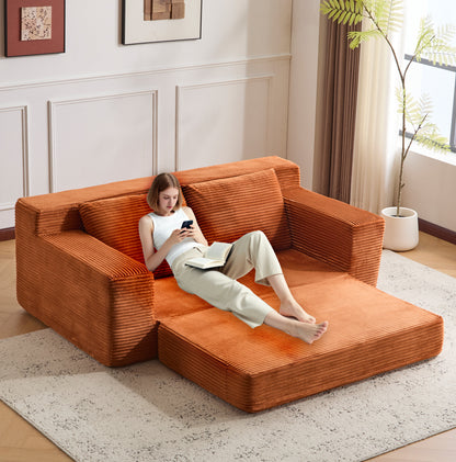 Comfortable Loveseat Sofa Bed with Pillows,No Assembly Required