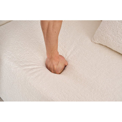 GREY COMPRESSION SOFA with 3-Seater and 4 Pillows
