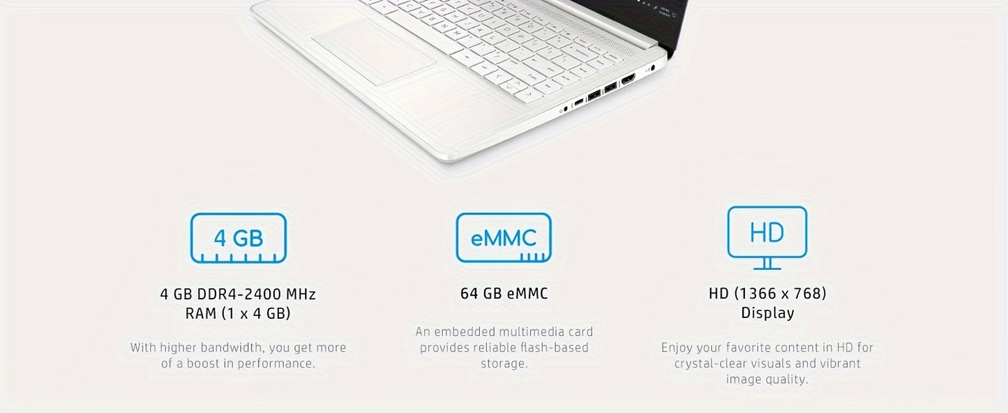 Ordinateur portable ultra léger 14" HP le plus récent pour étudiants et professionnels