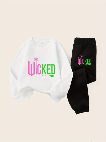 Wicked Wand and Broom Girls' Fashion Tracksuit Set