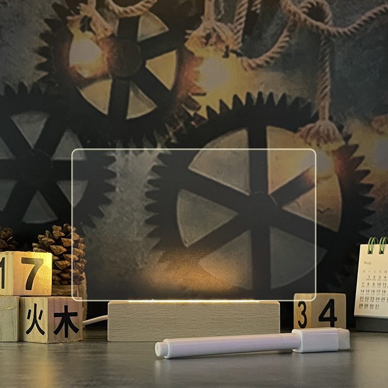 LED Creative Note Night Light Board with Pen