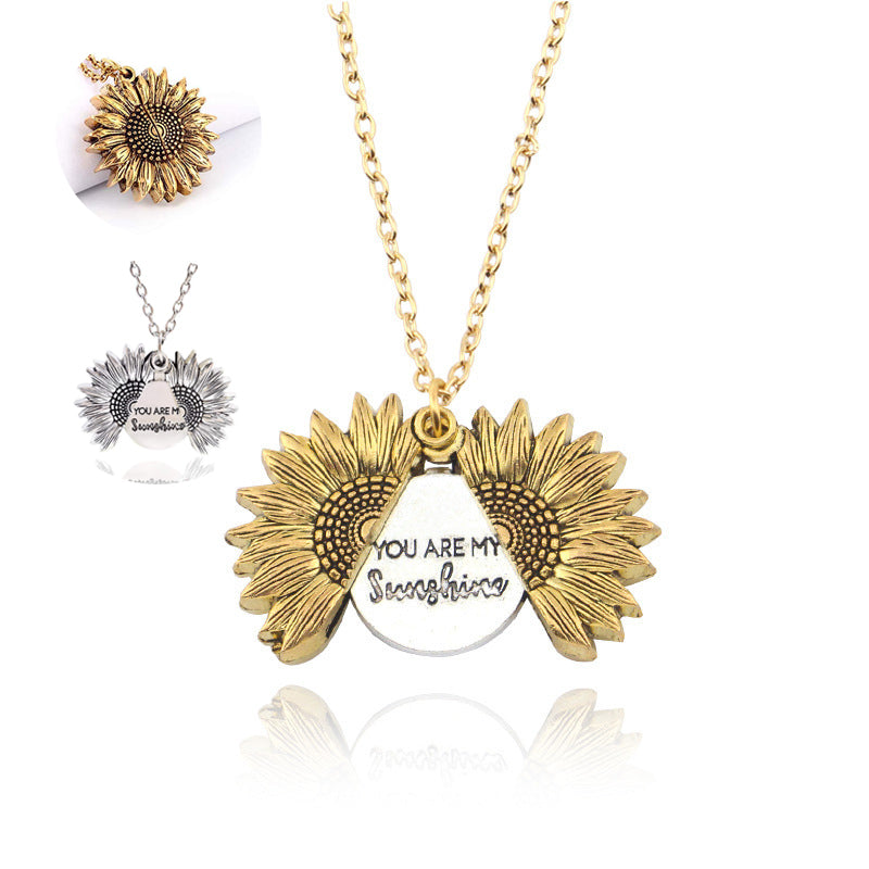 Collier Tournesol "Tu es mon rayon de soleil"