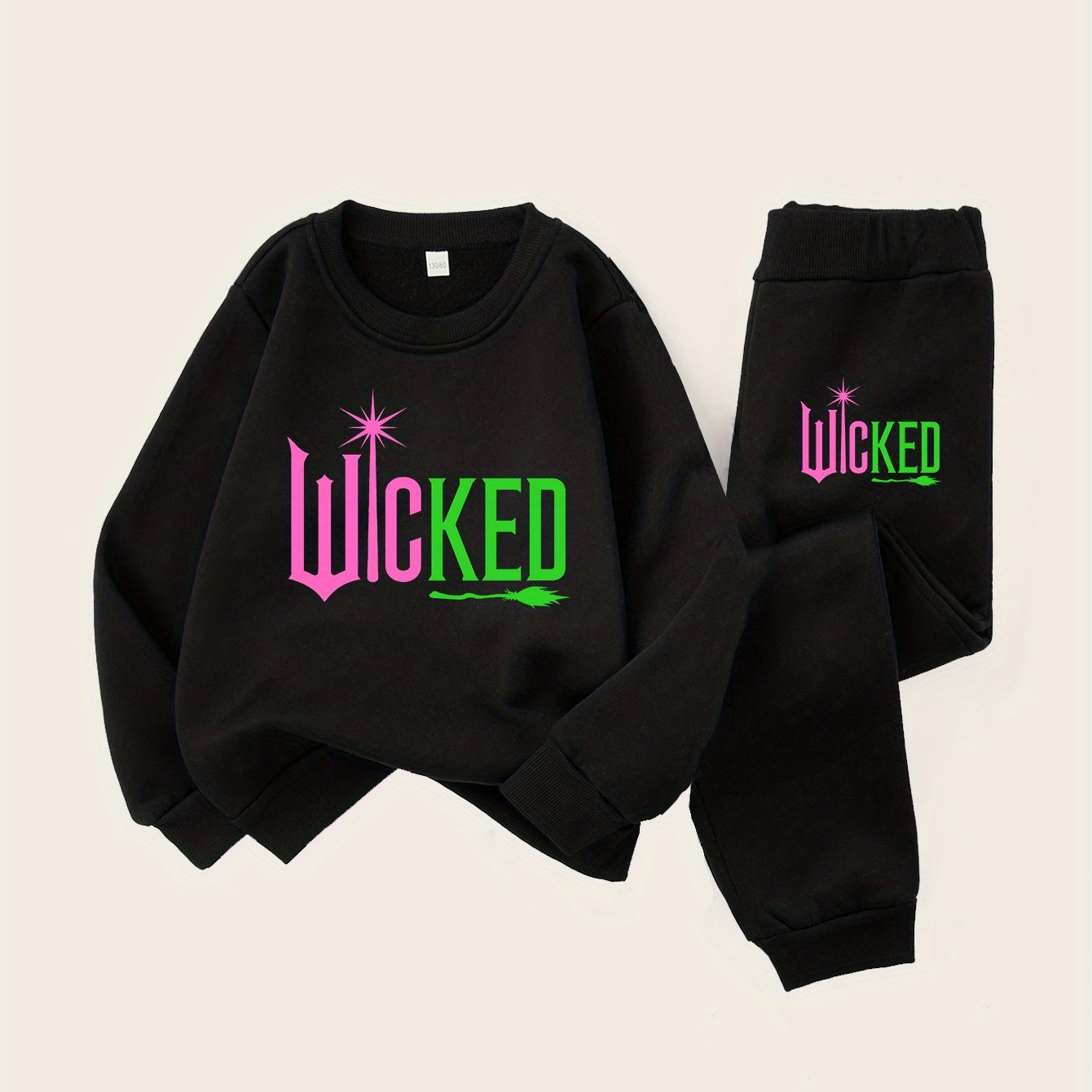 Wicked Wand and Broom Girls' Fashion Tracksuit Set