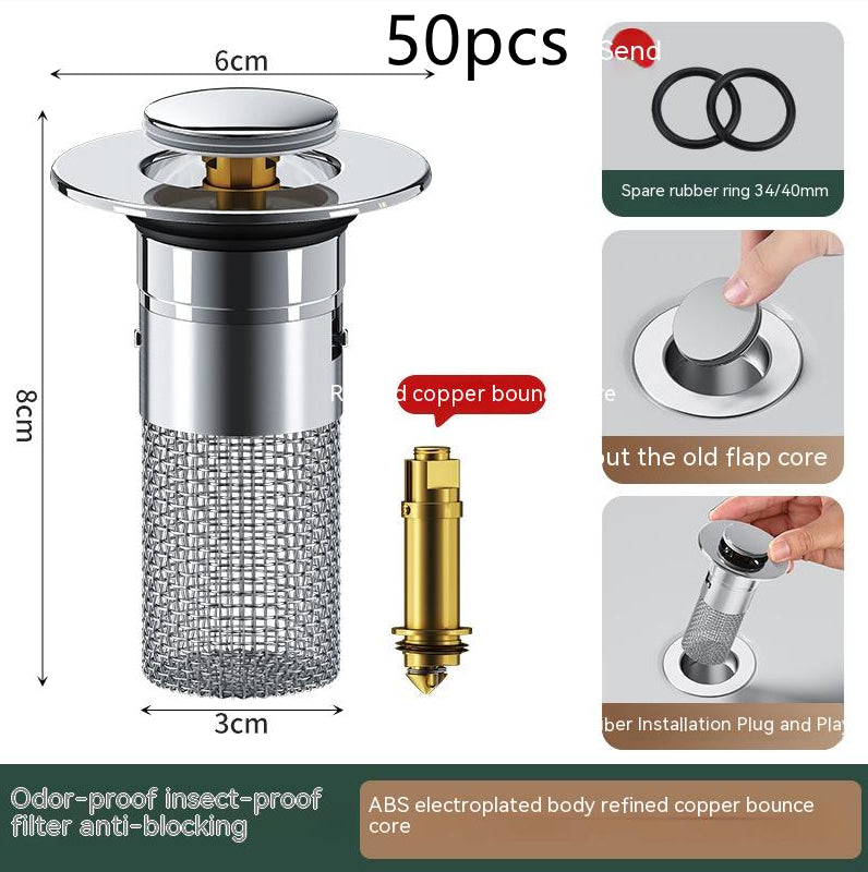 Pop-Up Sink Drains Filter