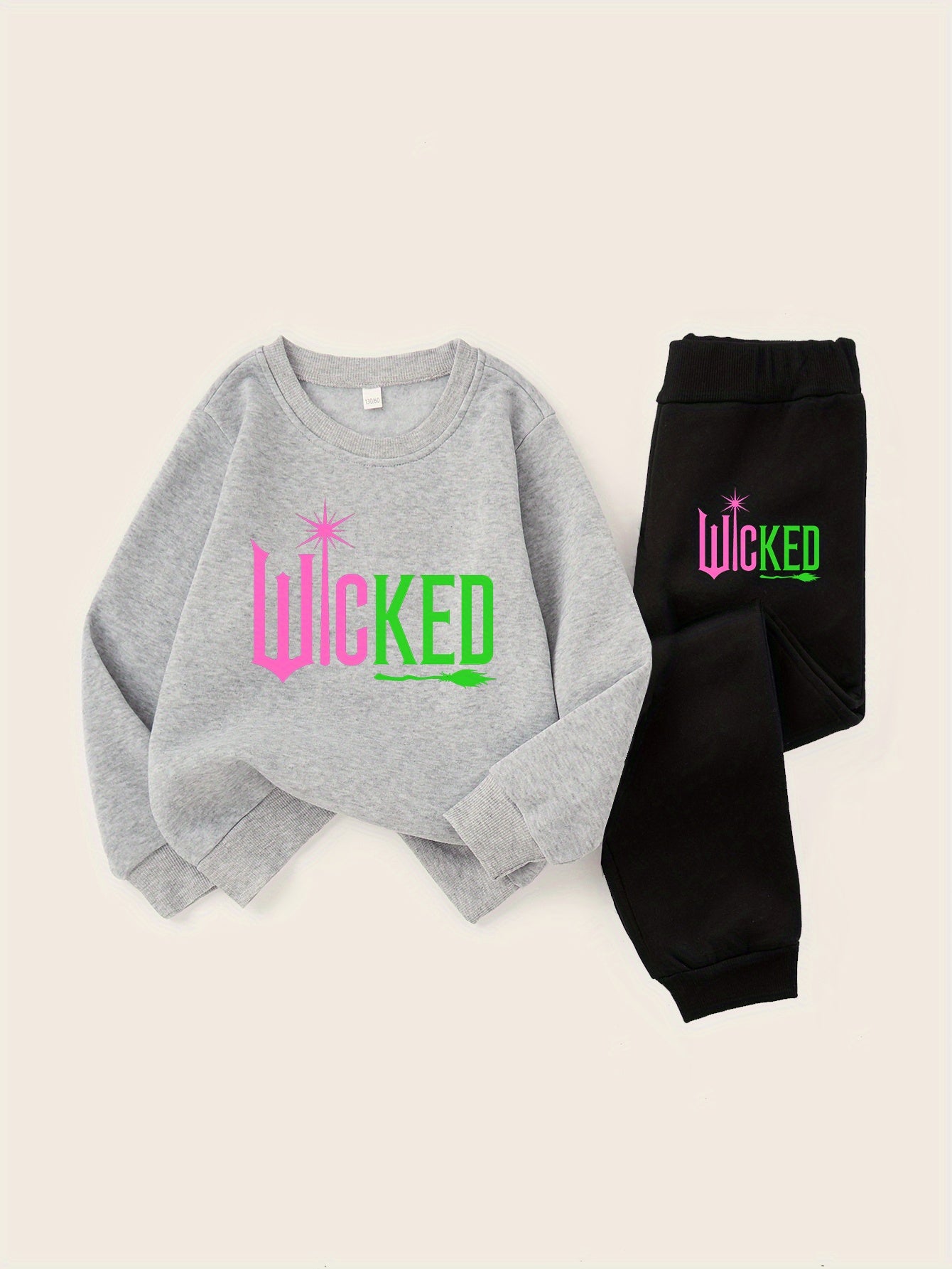 Wicked Wand and Broom Girls' Fashion Tracksuit Set