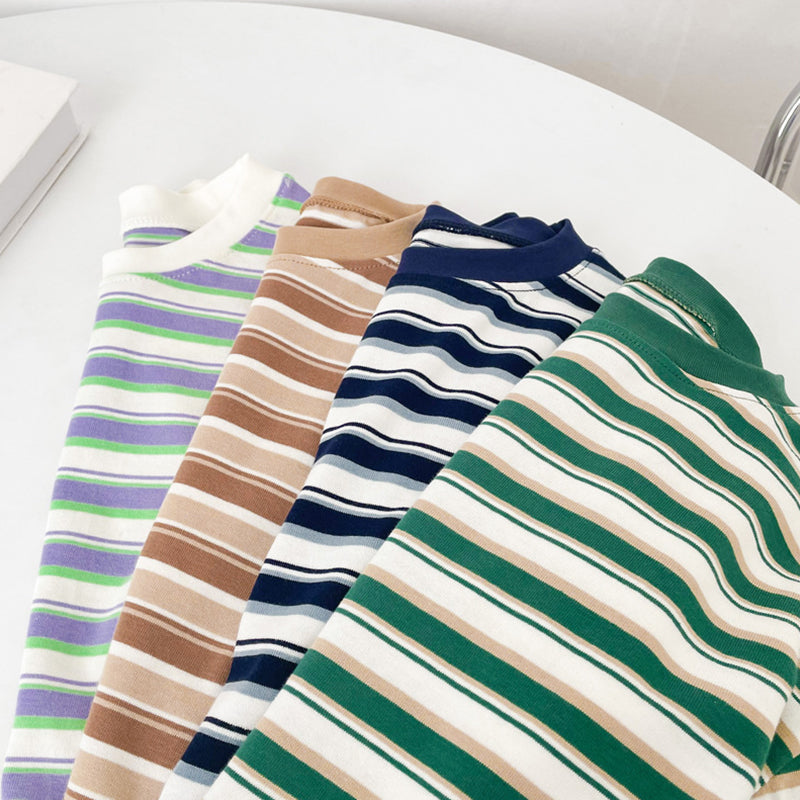 Children's Vintage Charlie Pom Pom Stripe  T-shirt