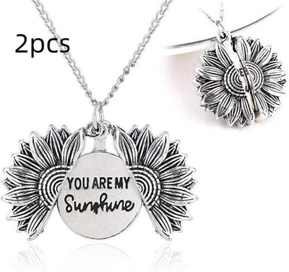Collier Tournesol "Tu es mon rayon de soleil"