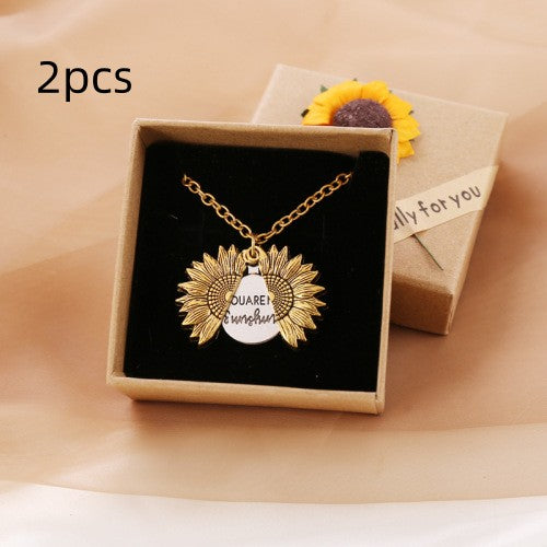 Collier Tournesol "Tu es mon rayon de soleil"